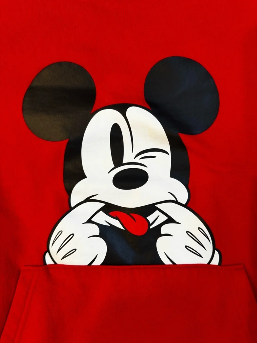Vans x Disney Mickey‎ Mouse 100th Anniv Red Youth Hoodie; XL